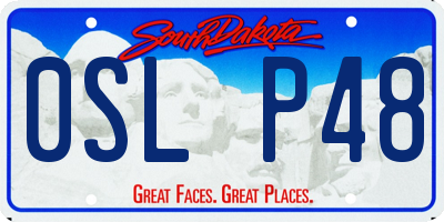 SD license plate 0SLP48
