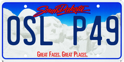 SD license plate 0SLP49