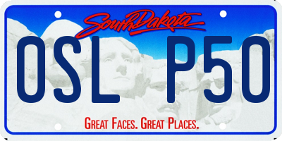 SD license plate 0SLP50