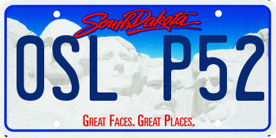 SD license plate 0SLP52