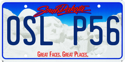 SD license plate 0SLP56