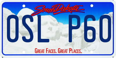 SD license plate 0SLP60