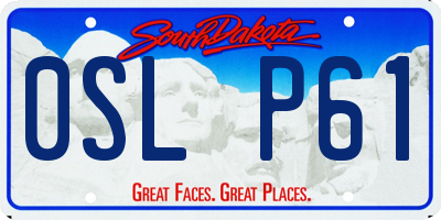 SD license plate 0SLP61