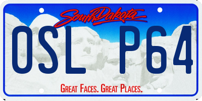 SD license plate 0SLP64