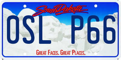 SD license plate 0SLP66