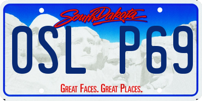 SD license plate 0SLP69