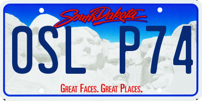 SD license plate 0SLP74