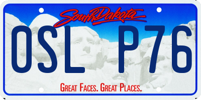 SD license plate 0SLP76