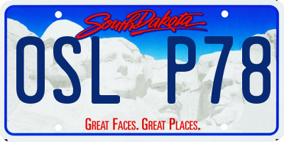 SD license plate 0SLP78