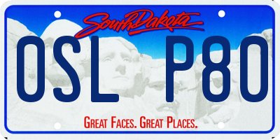 SD license plate 0SLP80