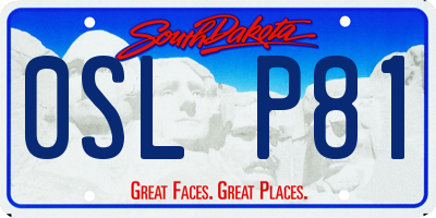 SD license plate 0SLP81