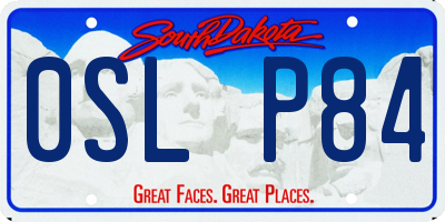 SD license plate 0SLP84