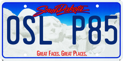 SD license plate 0SLP85