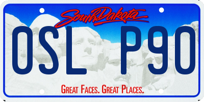 SD license plate 0SLP90