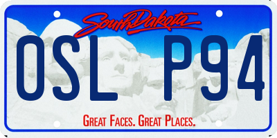 SD license plate 0SLP94