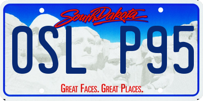 SD license plate 0SLP95