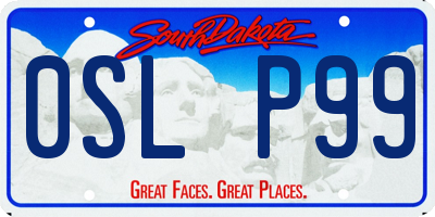 SD license plate 0SLP99