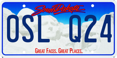 SD license plate 0SLQ24