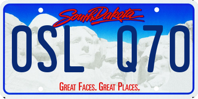 SD license plate 0SLQ70