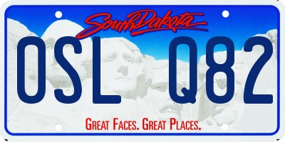 SD license plate 0SLQ82