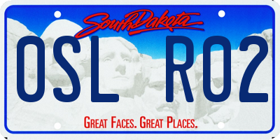 SD license plate 0SLR02