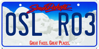 SD license plate 0SLR03