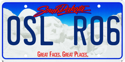 SD license plate 0SLR06