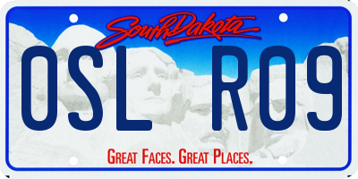 SD license plate 0SLR09