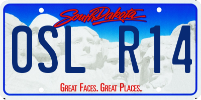 SD license plate 0SLR14