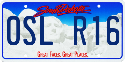 SD license plate 0SLR16