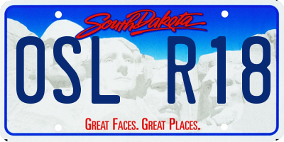SD license plate 0SLR18