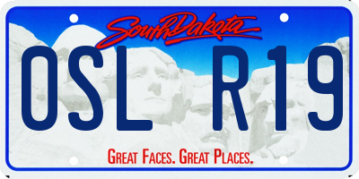 SD license plate 0SLR19