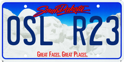 SD license plate 0SLR23