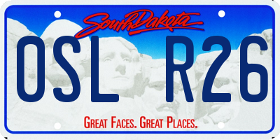 SD license plate 0SLR26