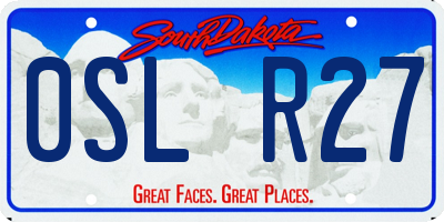 SD license plate 0SLR27