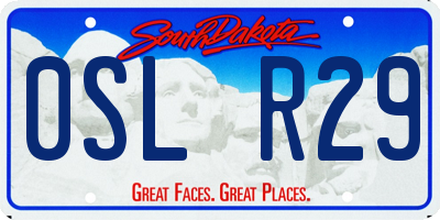 SD license plate 0SLR29