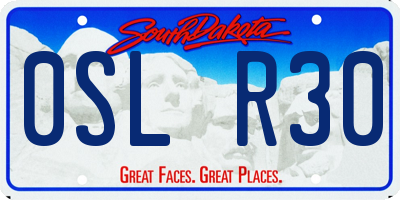SD license plate 0SLR30