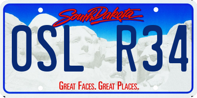 SD license plate 0SLR34