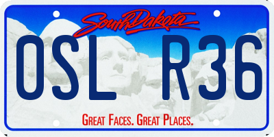 SD license plate 0SLR36