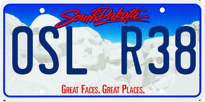 SD license plate 0SLR38