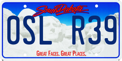 SD license plate 0SLR39