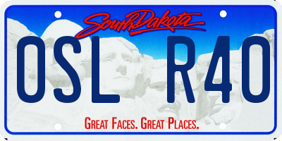 SD license plate 0SLR40