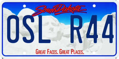 SD license plate 0SLR44
