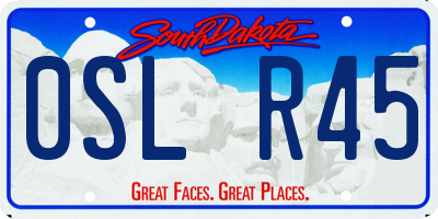 SD license plate 0SLR45