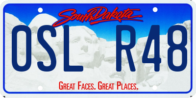 SD license plate 0SLR48