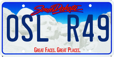 SD license plate 0SLR49