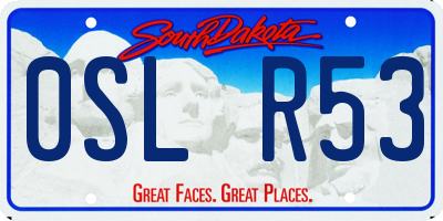 SD license plate 0SLR53