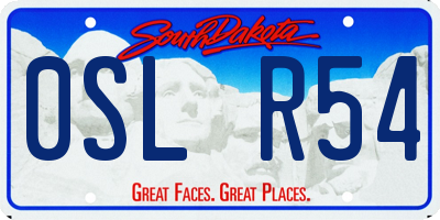 SD license plate 0SLR54