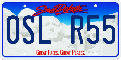 SD license plate 0SLR55