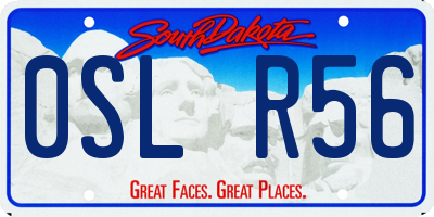 SD license plate 0SLR56